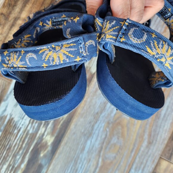 Teva Original Universal Sun & Moon Insignia Sport Sandals Hook&Loop Blue - Picture 11 of 14
